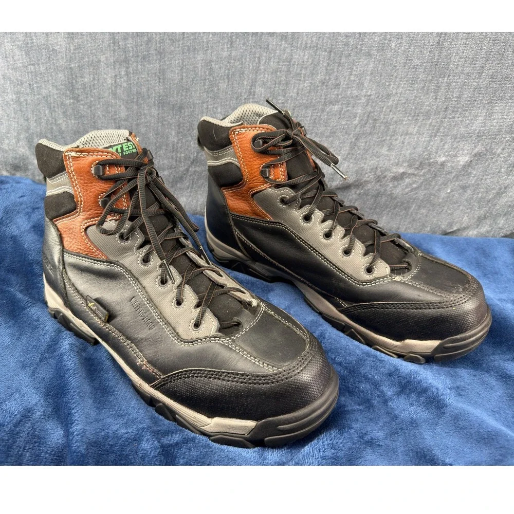 Hytest Work Boots Men's 15W Black Brown Waterproof Composite Toe ASTM Safety